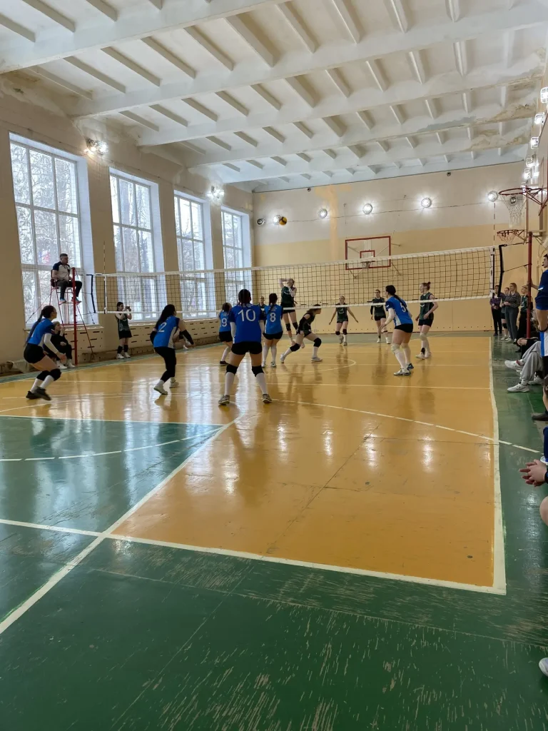 Соревнования девушек по волейболу